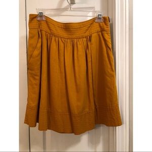 Anthropologie Odille skirt in mustard yellow